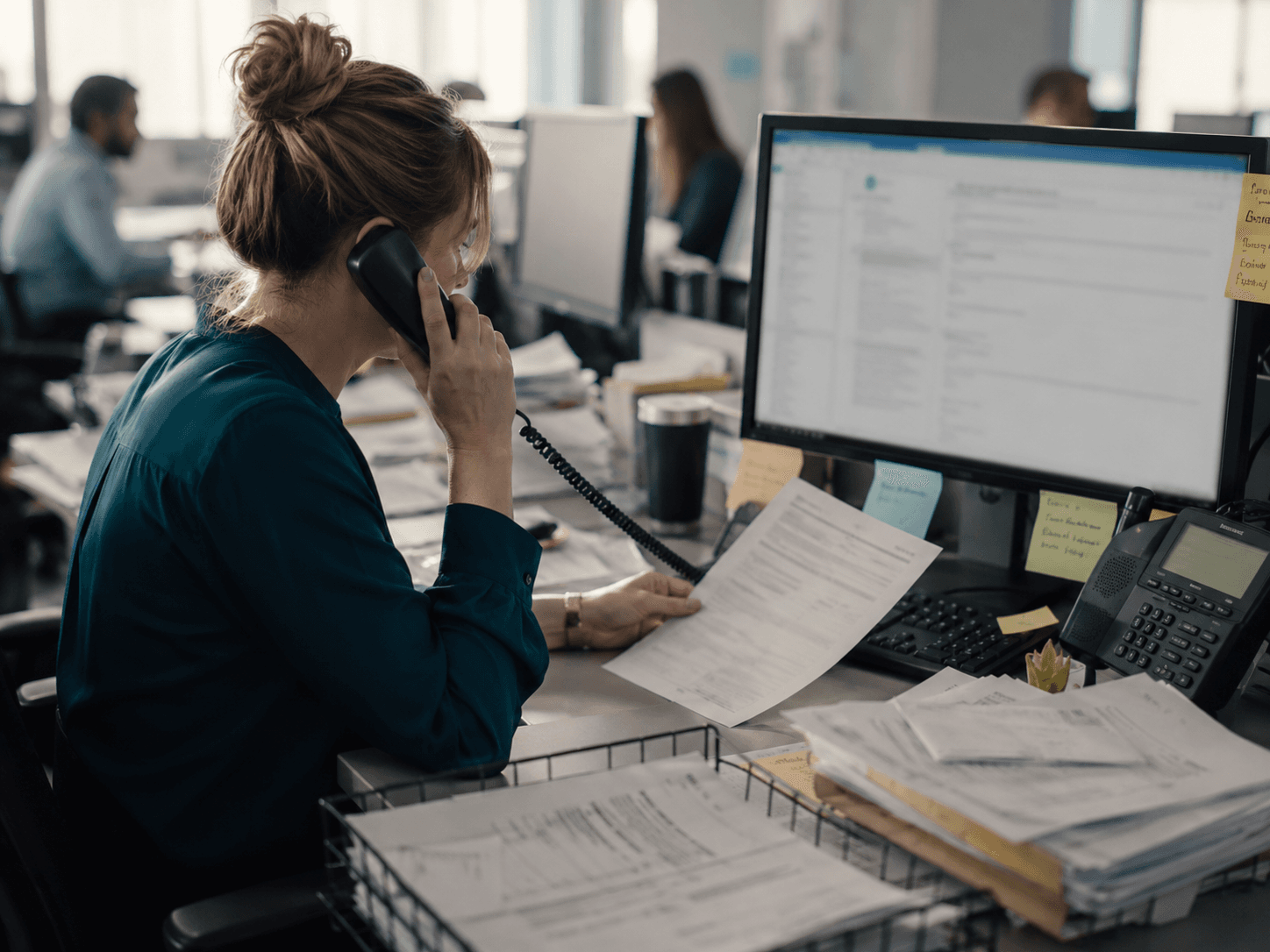 An order-entry inbox with orders arriving by email, fax, and phone